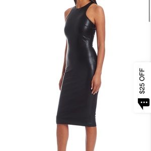 Amanda Uprichard black leather dress